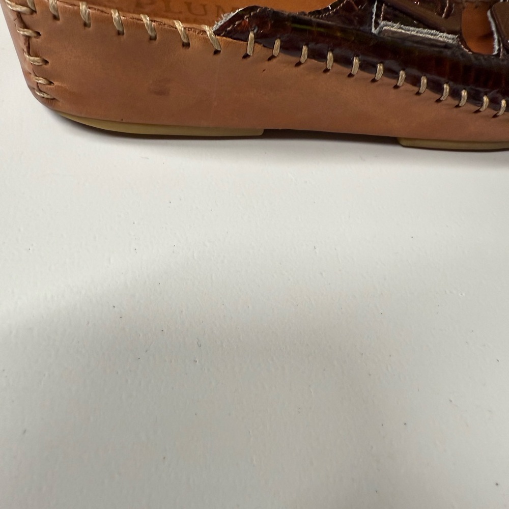 La Plume Brown Leather Sandals - Picture 9 of 12